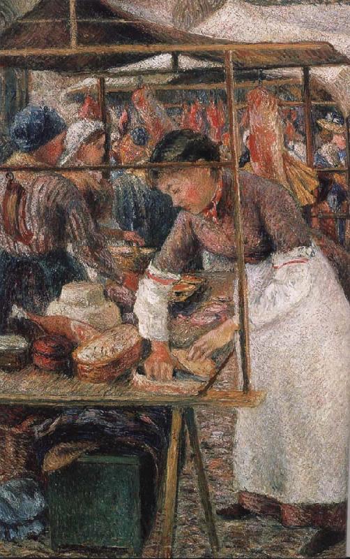 Camile Pissarro the butcher woman Spain oil painting art